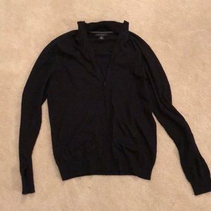 Banana republic silk cashmere zip up sweater